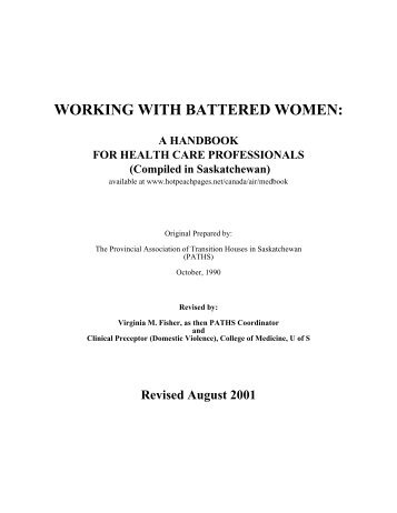 Working with Battered Women: a Handbook for ... - Hot Peach Pages