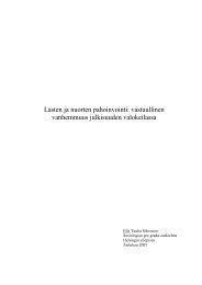 Lasten ja nuorten pahoinvointi - Nuorisotutkimusseura