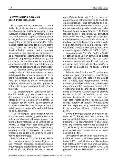 Revista de AnÃ¡lisis Transaccional y PsicologÃ­a Humanista - aespat