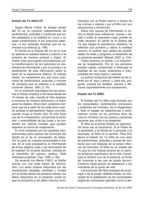 Revista de AnÃ¡lisis Transaccional y PsicologÃ­a Humanista - aespat