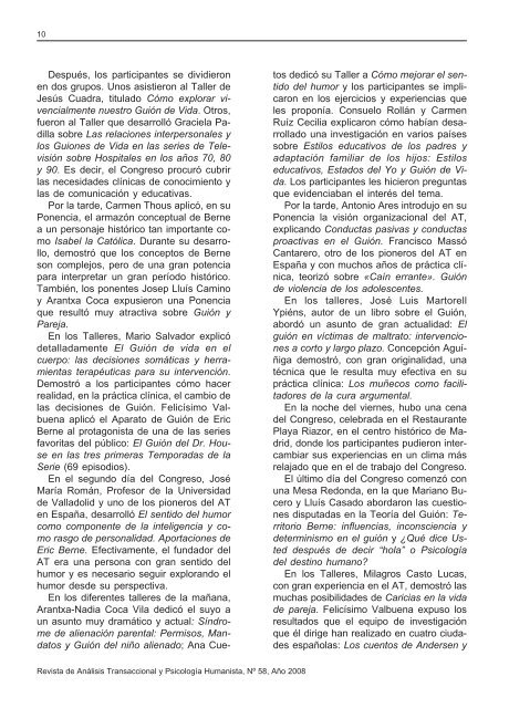 Revista de AnÃ¡lisis Transaccional y PsicologÃ­a Humanista - aespat