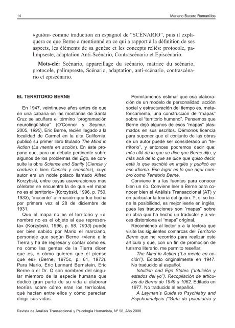 Revista de AnÃ¡lisis Transaccional y PsicologÃ­a Humanista - aespat