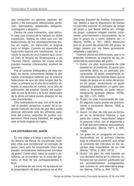 Revista de AnÃ¡lisis Transaccional y PsicologÃ­a Humanista - aespat