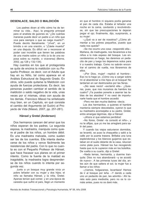 Revista de AnÃ¡lisis Transaccional y PsicologÃ­a Humanista - aespat