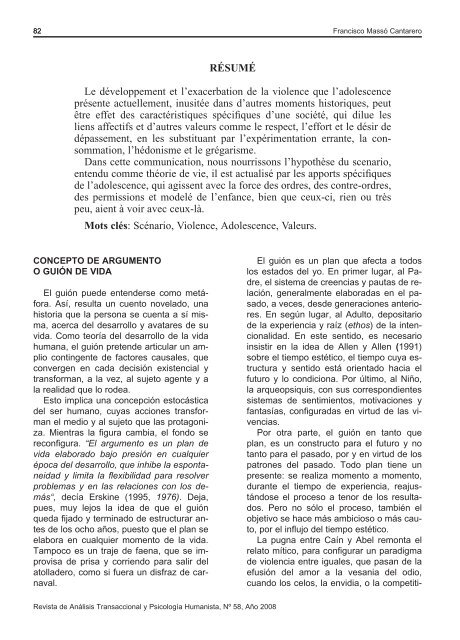 Revista de AnÃ¡lisis Transaccional y PsicologÃ­a Humanista - aespat