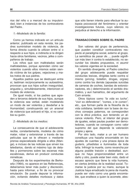 Revista de AnÃ¡lisis Transaccional y PsicologÃ­a Humanista - aespat