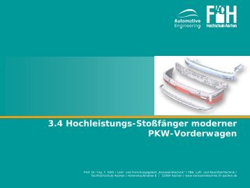 3.4 Hochleistungsstoßfänger moderner Pkw-Vorderwagen