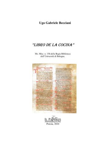 Libro de la Cocina - Ugo Gabriele Becciani