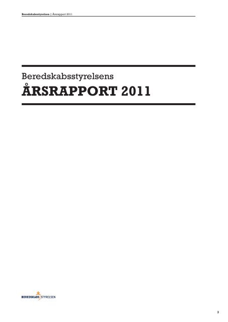 ÃRSRAPPORT 2011 - Beredskabsstyrelsen