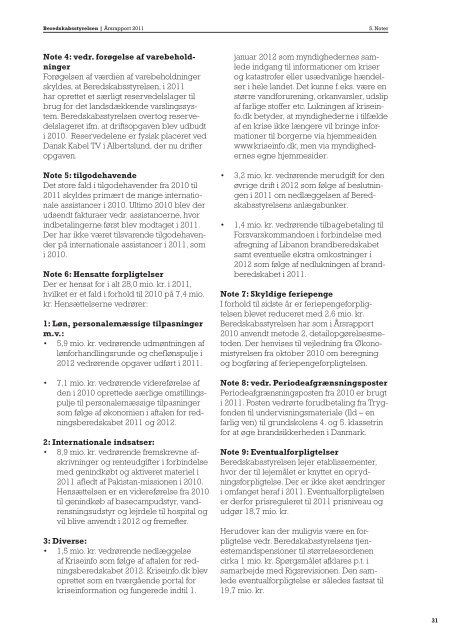 ÃRSRAPPORT 2011 - Beredskabsstyrelsen