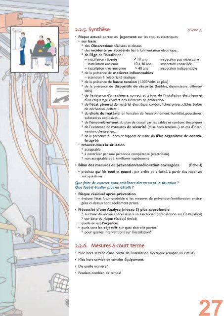 RISQUES ELECTRIQUES - UnitÃ© HygiÃ¨ne et Physiologie du Travail