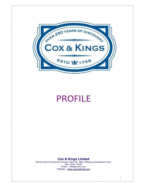 India - Cox and Kings Services