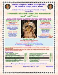 Sri Ganesha Chaturthi Dasa-Dina Mahotsavam - Sri Ganesha Temple