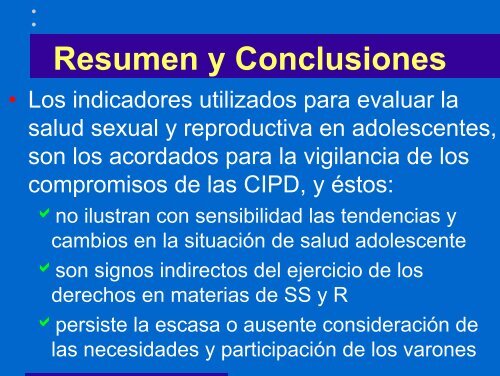 LA SALUD SEXUAL y REPRODUCTIVA de ... - Icmer