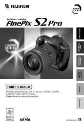 FinePix S2 Pro Owner's Manual - Fujifilm Canada