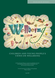 children and young people's views on wellbeing - Commissioner for ...