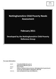 child poverty needs assessment - Nottinghamshire County Council