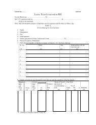 Form for Leave Travel Concession