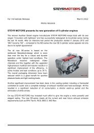 STEYR MOTORS presents its new generation of 6 cylinder engines
