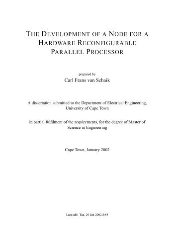 the development of a node for a hardware reconfigurable parallel ...