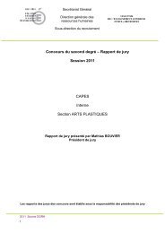 Rapport de jury Session 2011 CAPES Interne Section ARTS ...