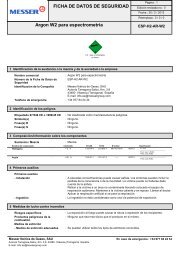 Argon W2 para espectrometrÃ­a - Messer