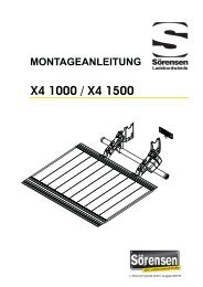 montageanleitung x4 1000 / x4 1500 - Sörensen