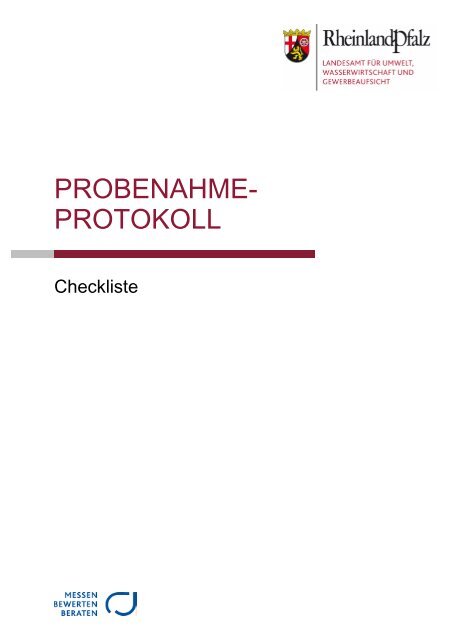 Probenahmeprotokoll