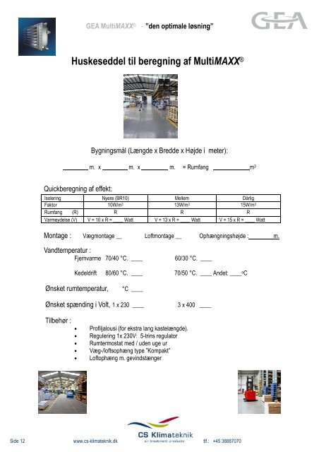 Download brochure - CS Klimateknik