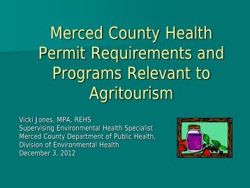 Merced County Health Permit Requirements and Programs ...