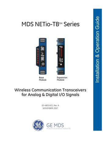 MDS NETio-TBTM Series - GE Digital Energy