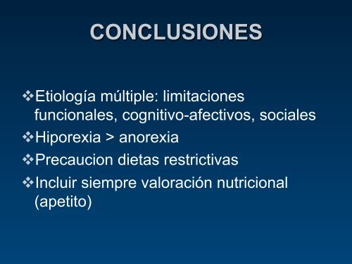 FISIOPATOLOGIA: Apetito y Fragilidad