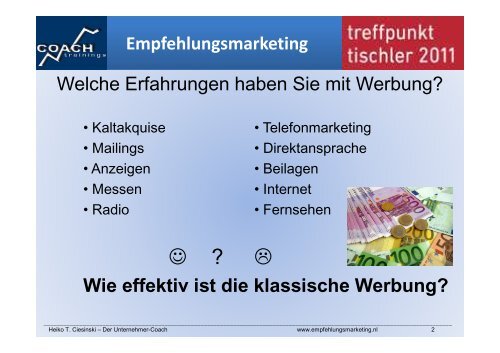 Vortrag Empfehlungsmarketing