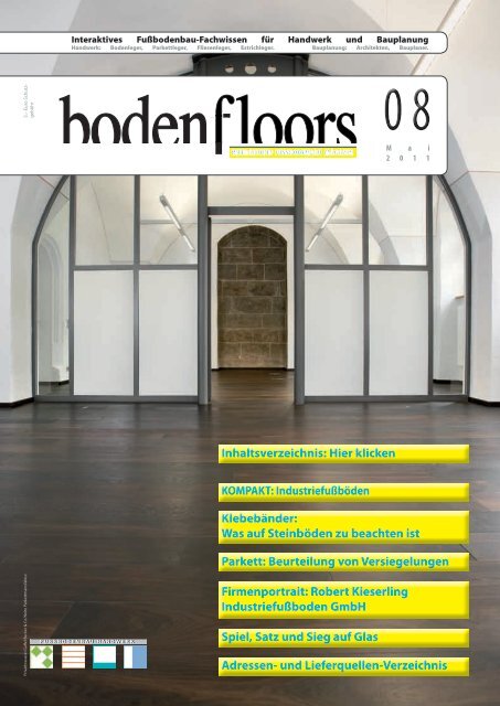 boden-floors | Ausgabe 8/2011 - EstrichTechnik