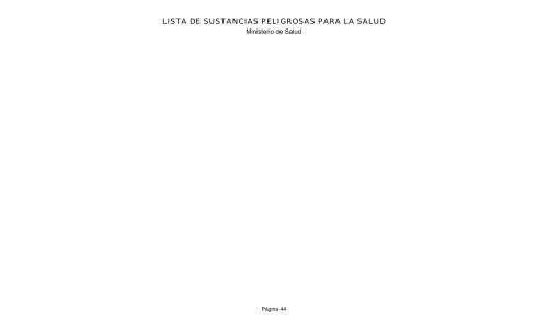 LISTA DE SUSTANCIAS PELIGROSAS PARA LA SALUD - Pollmann