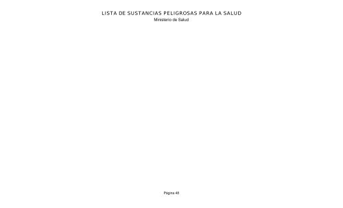 LISTA DE SUSTANCIAS PELIGROSAS PARA LA SALUD - Pollmann