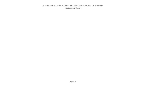 LISTA DE SUSTANCIAS PELIGROSAS PARA LA SALUD - Pollmann