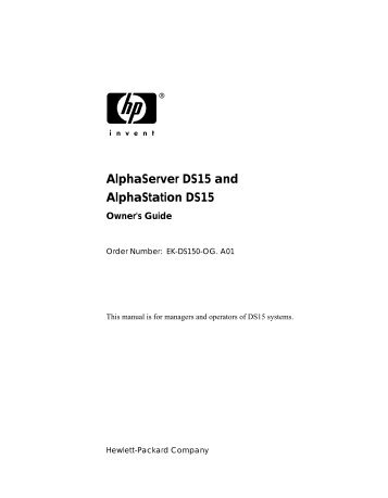 AlphaServer DS15 and AlphaStation DS15 - FTP Directory Listing ...