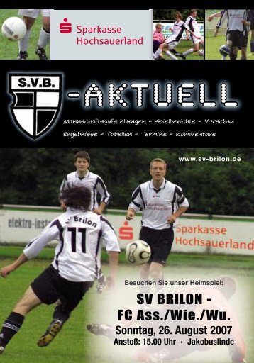 2. Ausgabe 2007/2008 von “SVB-aktuell” - SV 20 Brilon