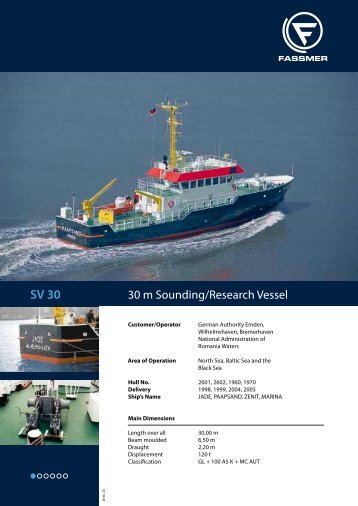 30 m Sounding/Research Vessel - Fr. Fassmer GmbH & Co. KG