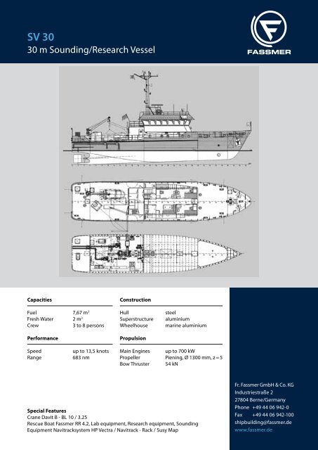 30 m Sounding/Research Vessel - Fr. Fassmer GmbH & Co. KG