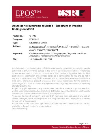 Acute aortic syndrome revisited - Spectrum of imaging findings in ...
