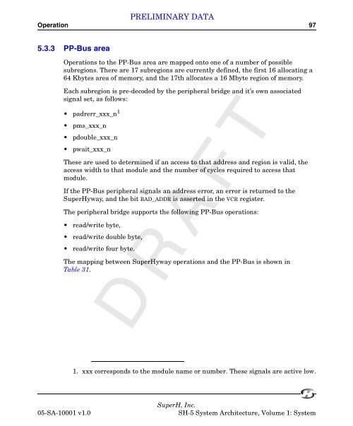 SuperH (SH) 64-Bit RISC Series SH-5 System Architecture, Volume ...