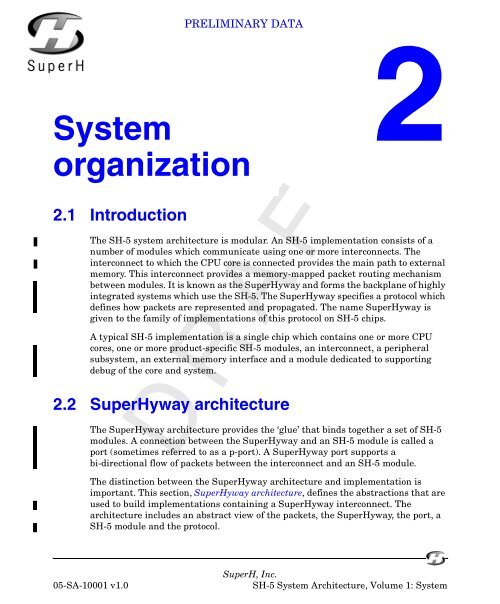 SuperH (SH) 64-Bit RISC Series SH-5 System Architecture, Volume ...