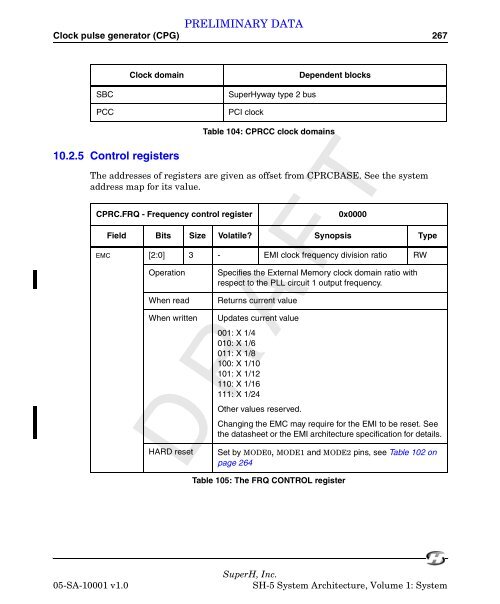 SuperH (SH) 64-Bit RISC Series SH-5 System Architecture, Volume ...