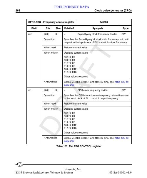 SuperH (SH) 64-Bit RISC Series SH-5 System Architecture, Volume ...