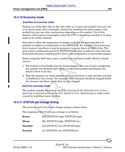 SuperH (SH) 64-Bit RISC Series SH-5 System Architecture, Volume ...