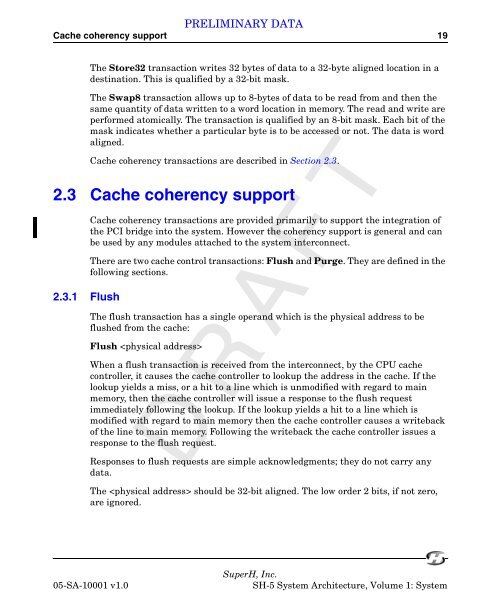 SuperH (SH) 64-Bit RISC Series SH-5 System Architecture, Volume ...