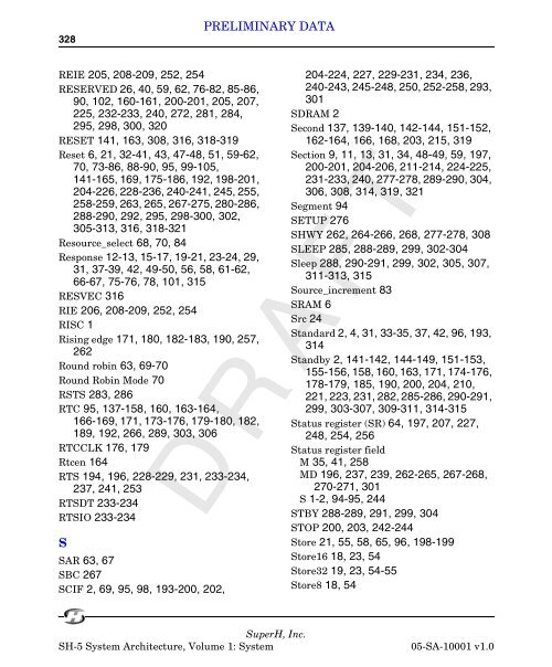 SuperH (SH) 64-Bit RISC Series SH-5 System Architecture, Volume ...