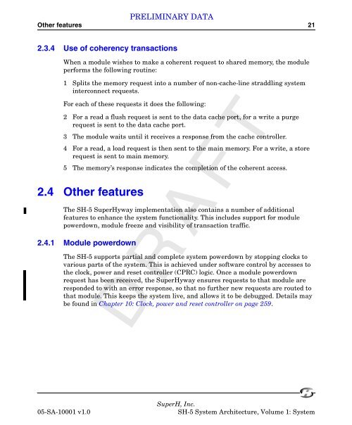 SuperH (SH) 64-Bit RISC Series SH-5 System Architecture, Volume ...